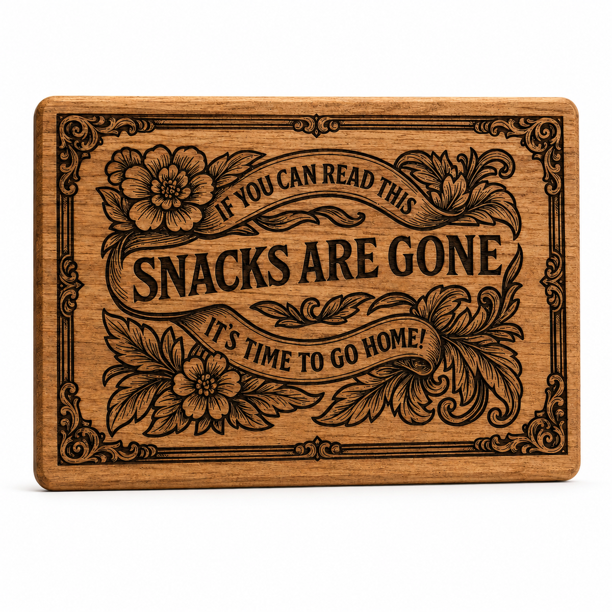 Decorative Charcuterie/Cutting Board - Snacks Are Gone