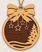Christmas Ornament - Wood - 2 Tone