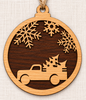 Christmas Ornament - Wood - 2 Tone