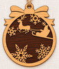 Christmas Ornament - Wood - 2 Tone