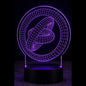 3D Laser Etched Acrylic Lamp with Black Multi Color LED Light Base and Remote