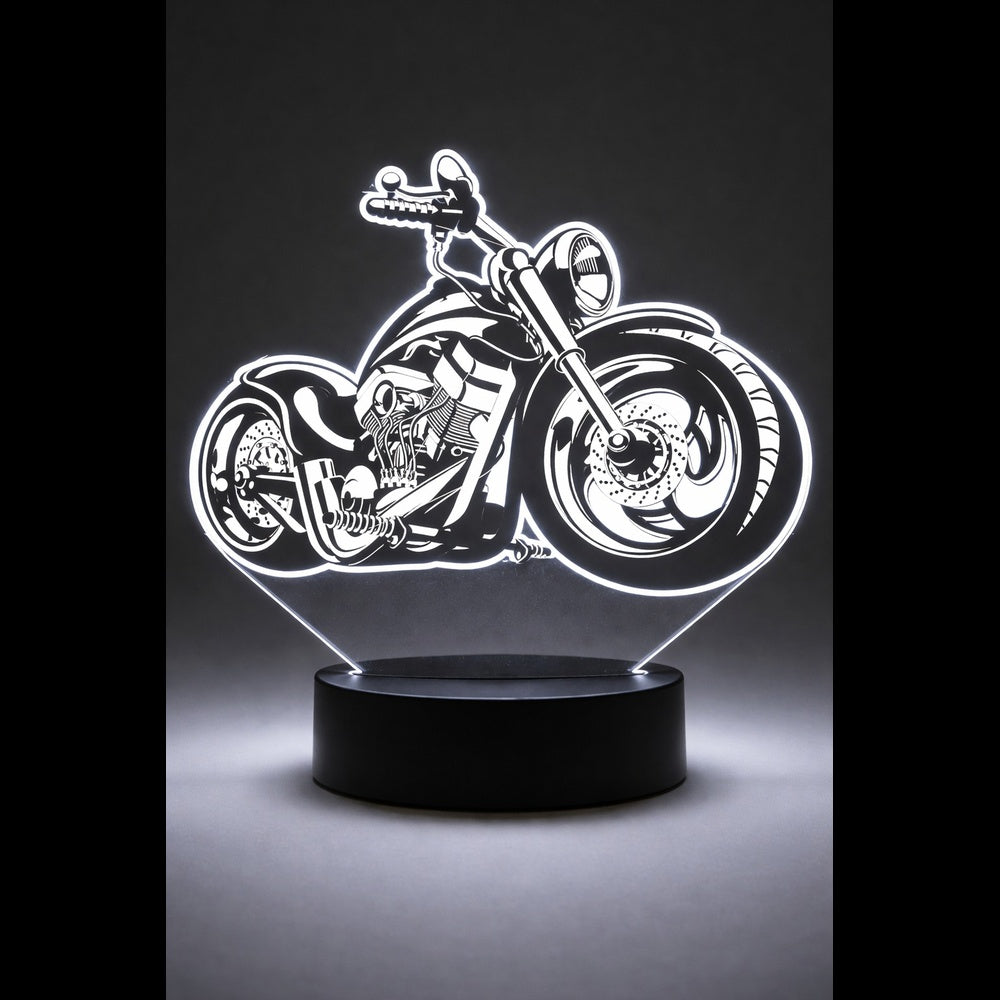 3D Laser Etched Acrylic Lamp with Black Multi Color LED Light Base and Remote