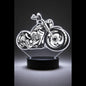 3D Laser Etched Acrylic Lamp with Black Multi Color LED Light Base and Remote