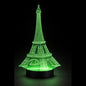 3D Laser Etched Acrylic Lamp with Black Multi Color LED Light Base and Remote