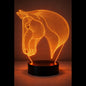 3D Laser Etched Acrylic Lamp with Black Multi Color LED Light Base and Remote