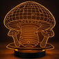 3D Laser Etched Acrylic Lamp with Black Multi Color LED Light Base and Remote