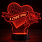 3D Laser Etched Acrylic Lamp with Black Multi Color LED Light Base and Remote