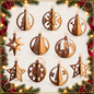 Christmas Ornament - Wood - 3D