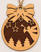Christmas Ornament - Wood - 2 Tone