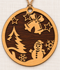 Christmas Ornament - Wood - 2 Tone