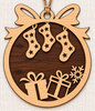 Christmas Ornament - Wood - 2 Tone