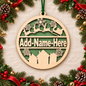Christmas Ornament - Wood - Personalized