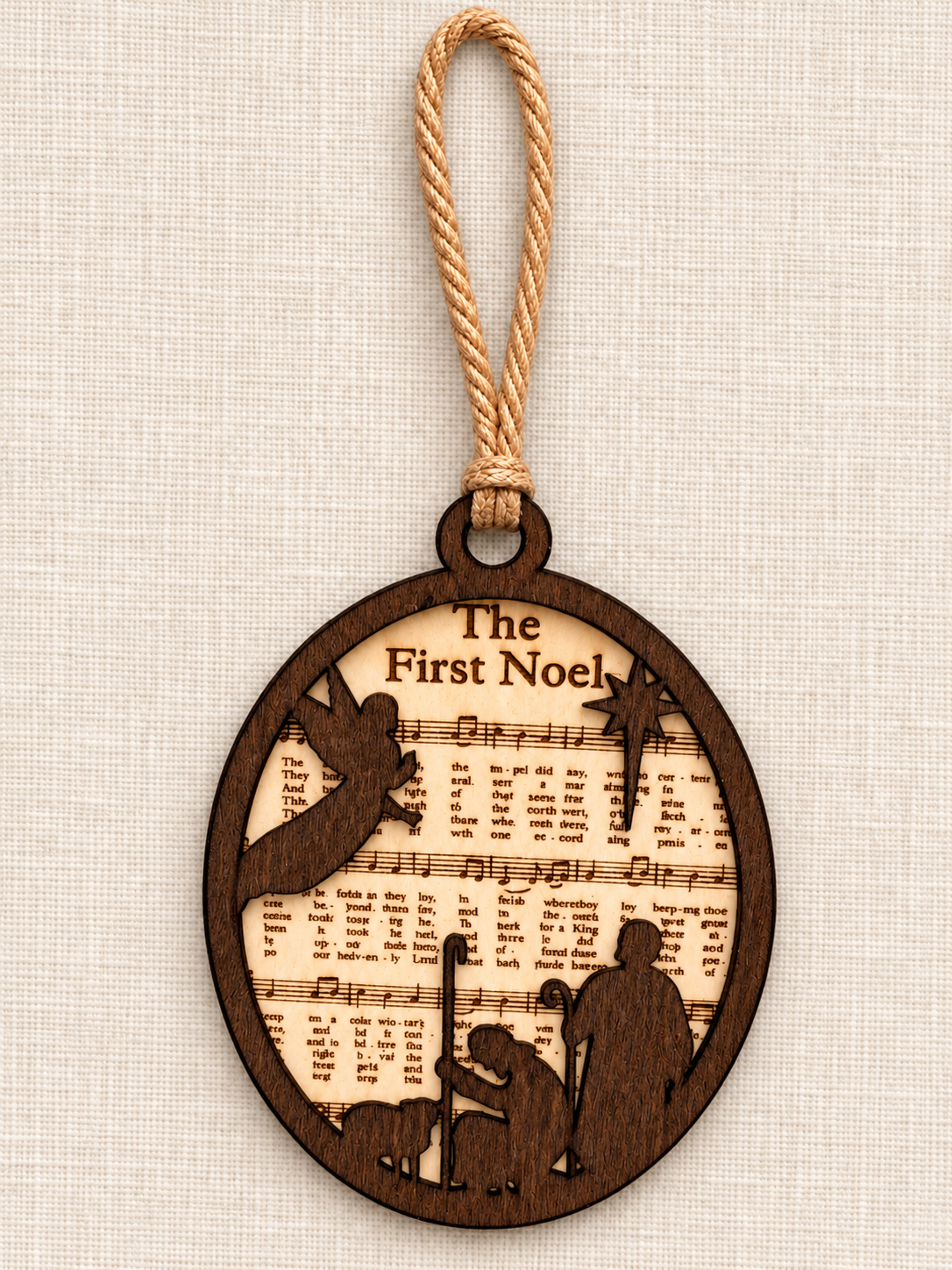 Christmas Ornament - Wood - Carols
