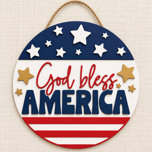 Door Hanger - God Bless America