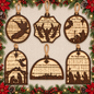 Christmas Ornament - Wood - Carols