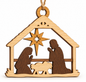 Christmas Ornament - Wood - Nativity