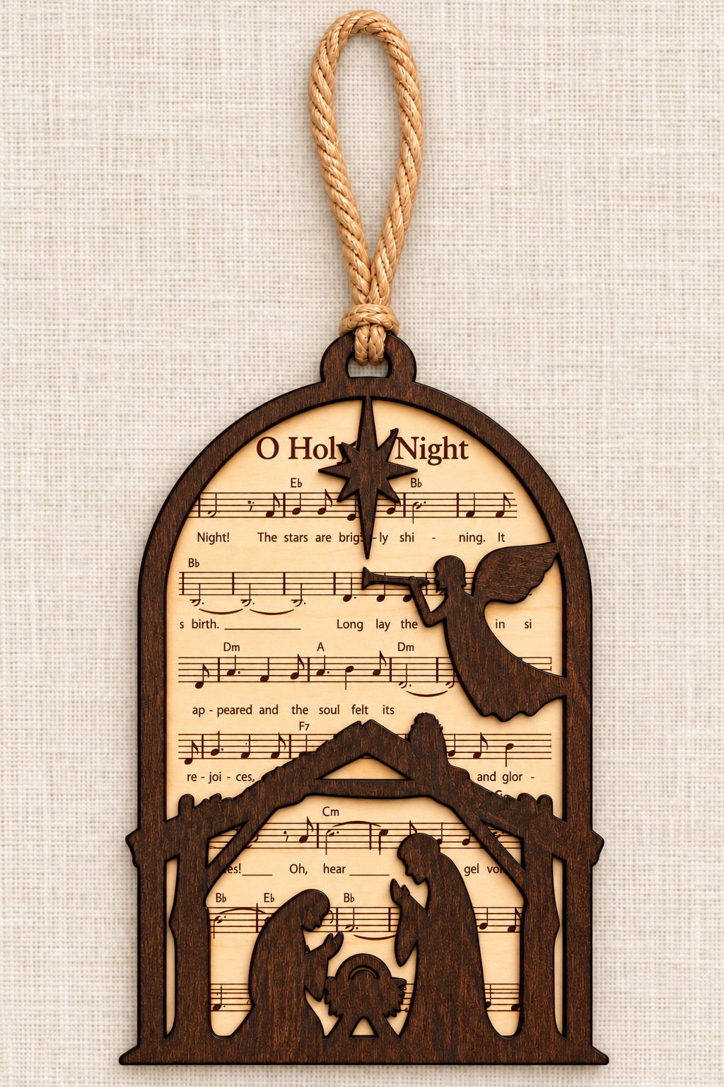 Christmas Ornament - Wood - Carols
