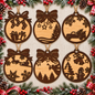 Christmas Ornament - Wood - 2 Tone