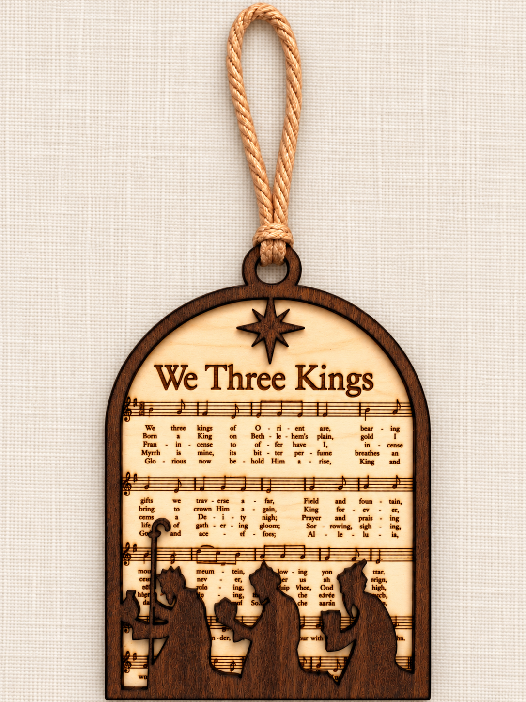 Christmas Ornament - Wood - Carols