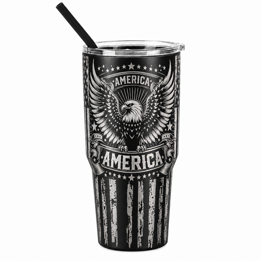 Drinkware, 30 oz. Stainless Steel Tumbler, America I