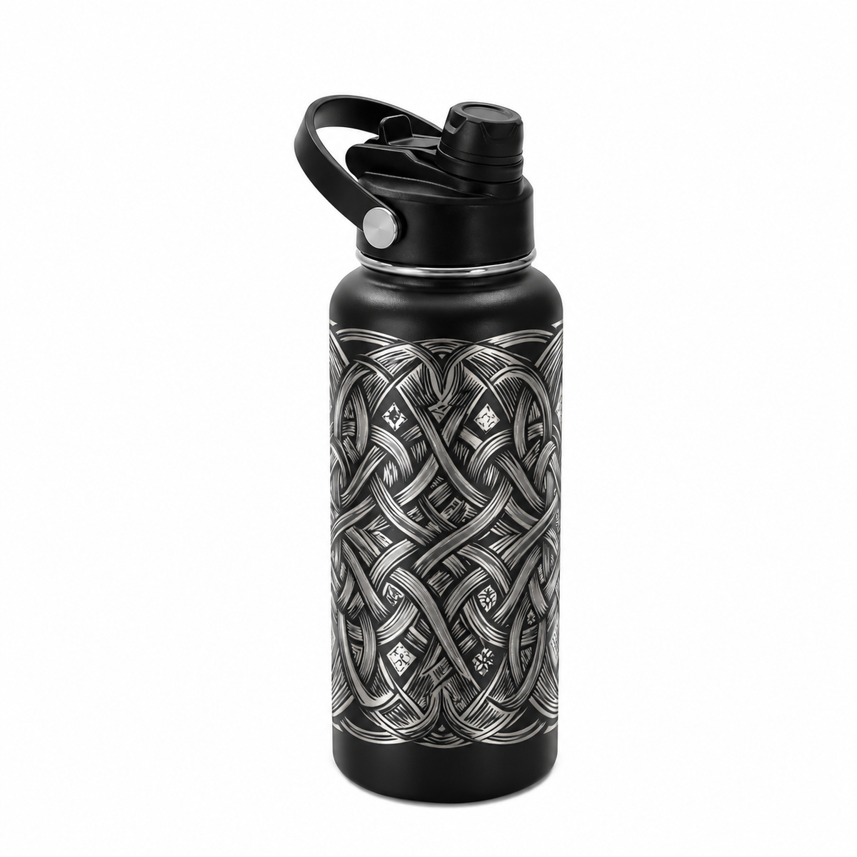 Drinkware, 32 oz. Stainless Steel Hydro Bottle, Celtic Knotwork I