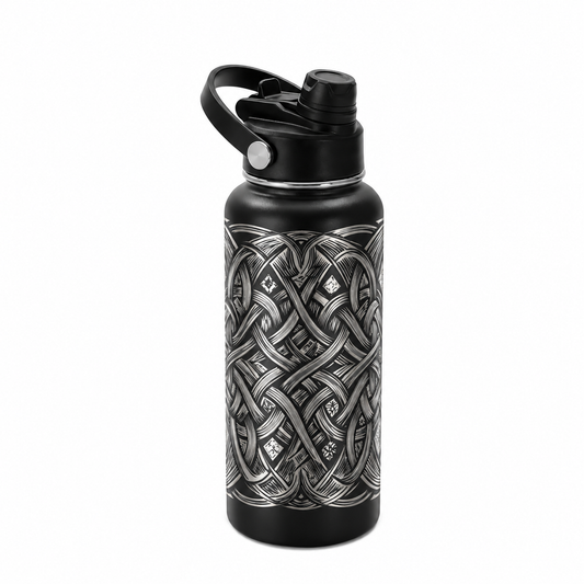 Drinkware, 32 oz. Stainless Steel Hydro Bottle, Celtic Knotwork I