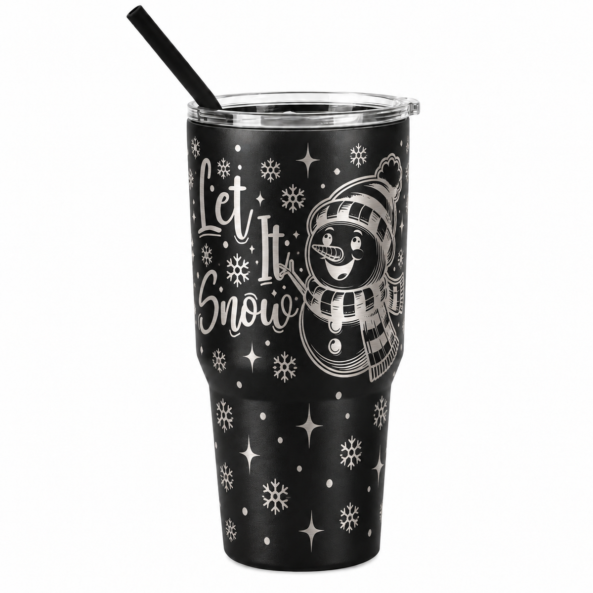 Drinkware, 30 oz. Stainless Steel Tumbler, Christmas, Let It Snow