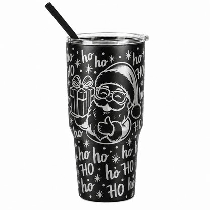 Drinkware, 30 oz. Stainless Steel Tumbler, Christmas, Santa HoHoHo