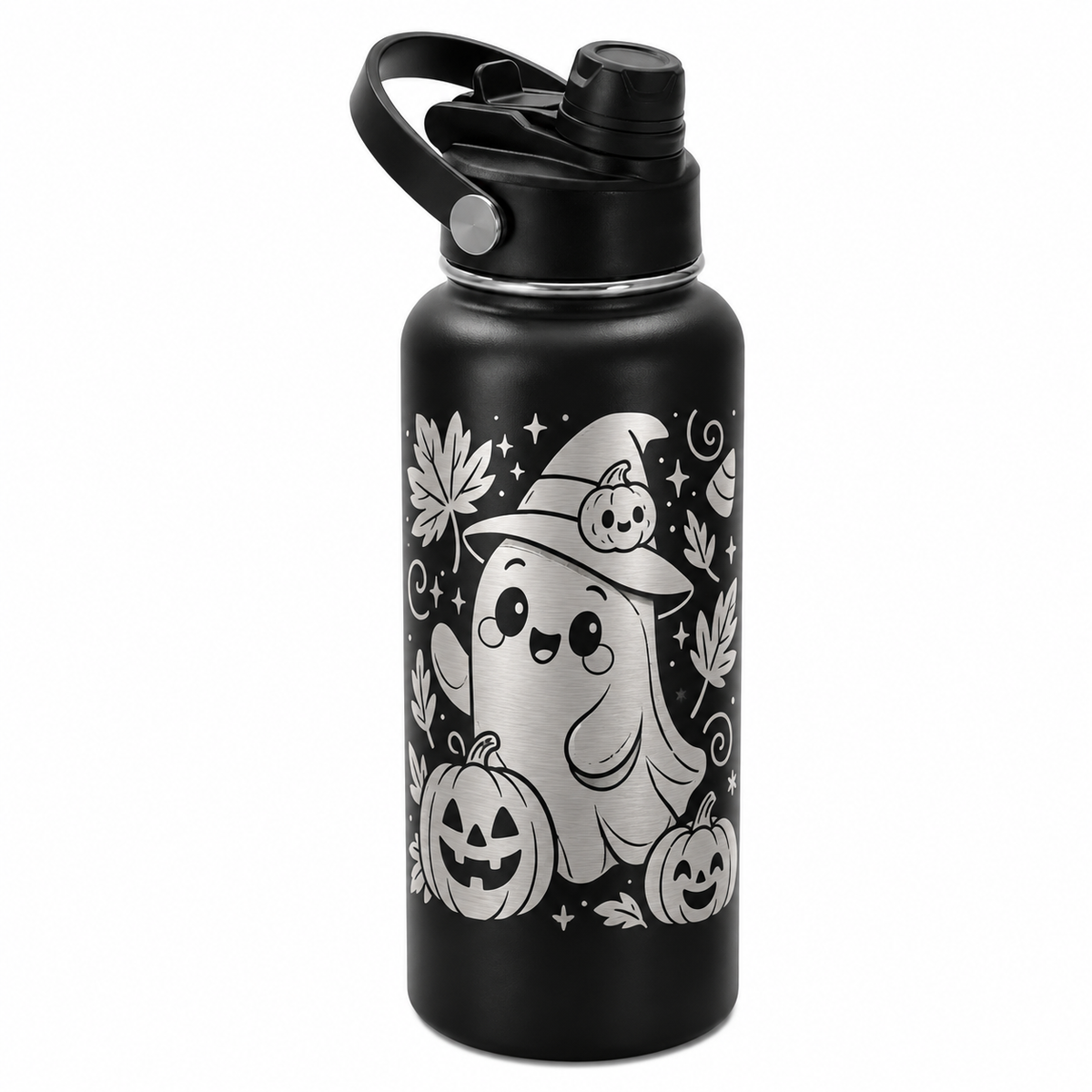 Drinkware, 32 oz. Stainless Steel Hydro Bottle, Cute Ghost
