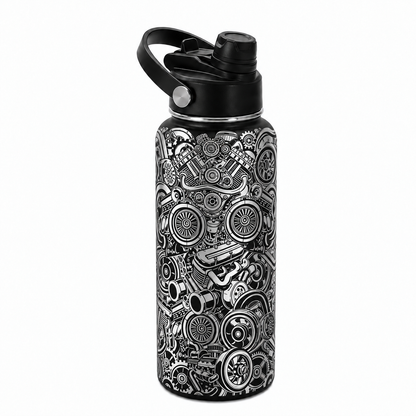Drinkware, 32 oz. Stainless Steel Hydro Bottle, Gearhead