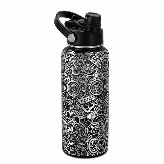 Drinkware, 32 oz. Stainless Steel Hydro Bottle, Gearhead