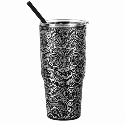 Drinkware, 30 oz. Stainless Steel Tumbler, Gearhead