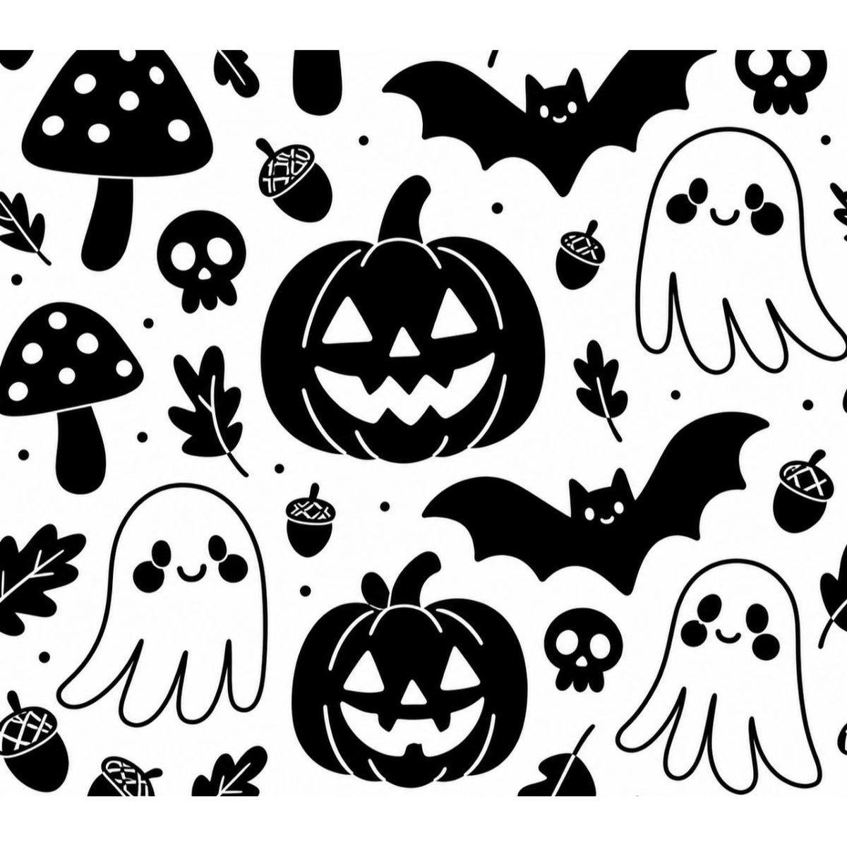Drinkware, 32 oz. Stainless Steel Hydro Bottle, Ghost Pumpkins and Bats