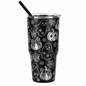 Drinkware, 30 oz. Stainless Steel Tumbler, Ghost Pumpkins and Webs