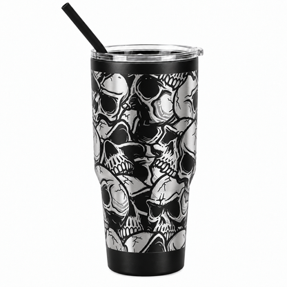 Drinkware, 30 oz. Stainless Steel Tumbler, Skulls
