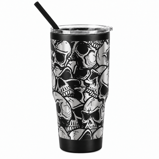 Drinkware, 30 oz. Stainless Steel Tumbler, Skulls