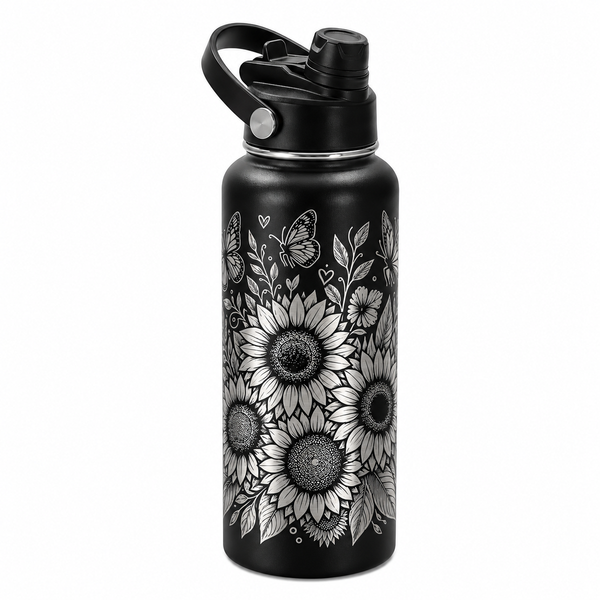 Drinkware, 32 oz. Stainless Steel Hydro Bottle, Sunflower