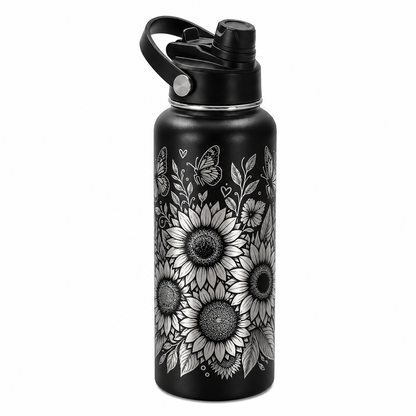Drinkware, 32 oz. Stainless Steel Hydro Bottle, Sunflower