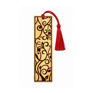 Laser Crafted Etched Pattern Wood Bookmark